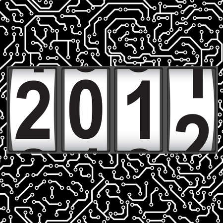 2012 New Year counter, vector. Seamless pattern.のイラスト素材
