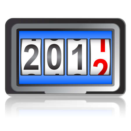 2012 New Year counter, vector.のイラスト素材