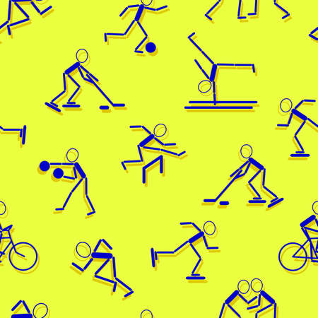 sport icons. Seamless wallpaper.のイラスト素材