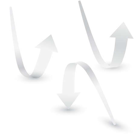 Origami set arrow paper,  vector illustration.のイラスト素材