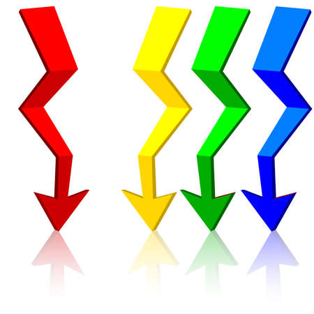 Origami arrow,  vector illustration.のイラスト素材