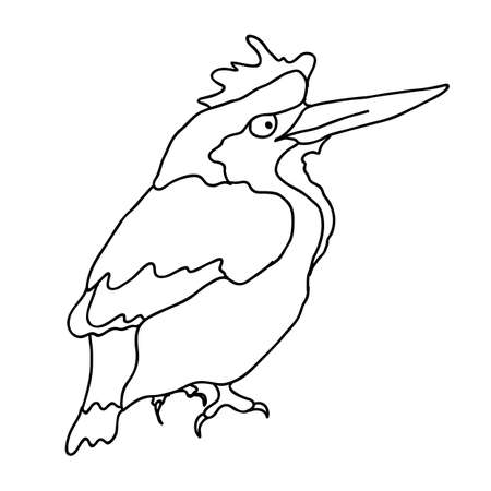 A small forest bird on a white background. Vector.のイラスト素材