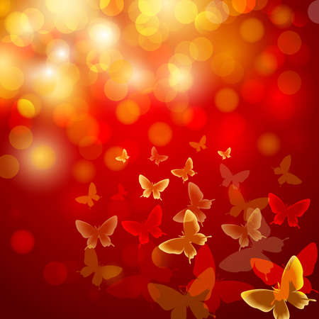 Abstract colourful background with butterflies. Vector.のイラスト素材