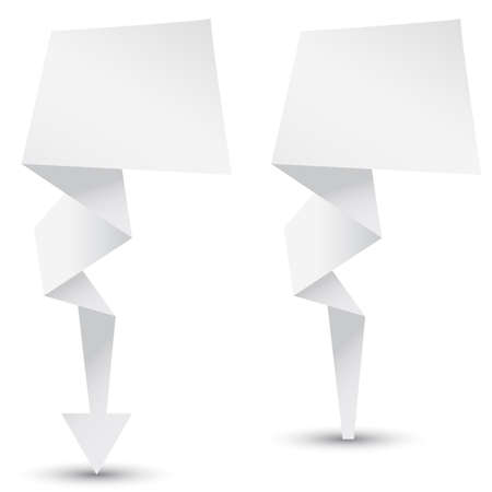 Abstract origami speech bubble vector. のイラスト素材
