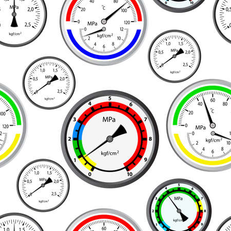 Seamless wallpaper the gas manometer vector backgroundのイラスト素材