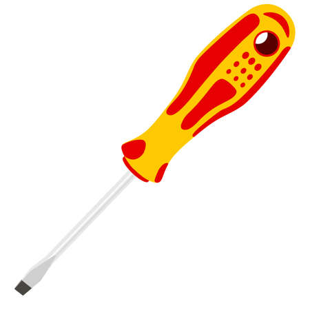 Screwdriver with a colored pen  Vector illustration のイラスト素材