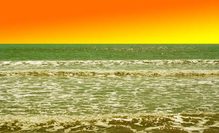 Beautiful sunset above the Pacific Oceanの写真素材