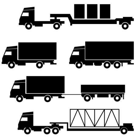 Set of icons - transportation symbols  Black on whiteのイラスト素材