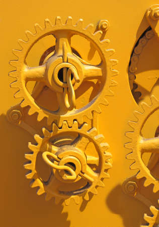  large chain drive on a seed separator machine.の写真素材