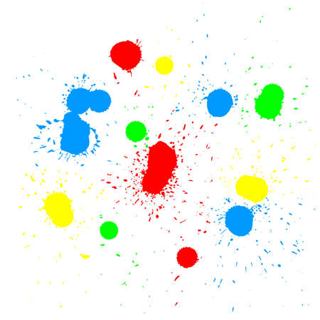 Brush blot vector on white background  Vector illustration のイラスト素材