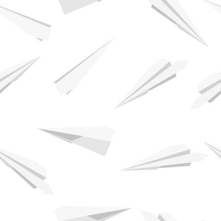 White  Paper planes, seamless wallpaper,  illustration
のイラスト素材