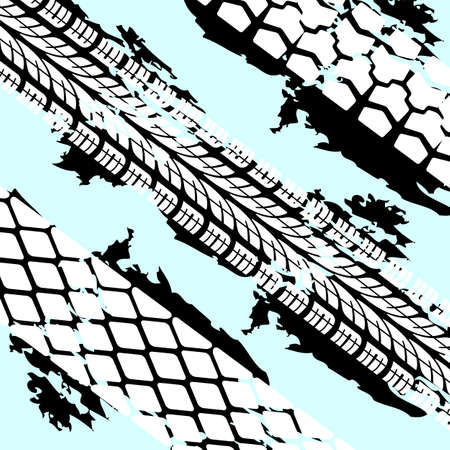 Abstract background tire prints illustrationのイラスト素材