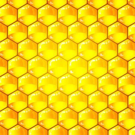 Golden  cells of a honeycomb pattern のイラスト素材