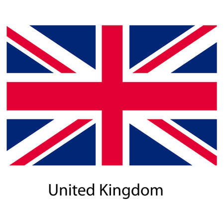 Flag  of the country  united kingdom. Vector illustration.  Exact colors. の写真素材