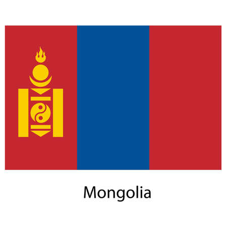 Flag  of the country  mongolia. Vector illustration.  Exact colors. の写真素材
