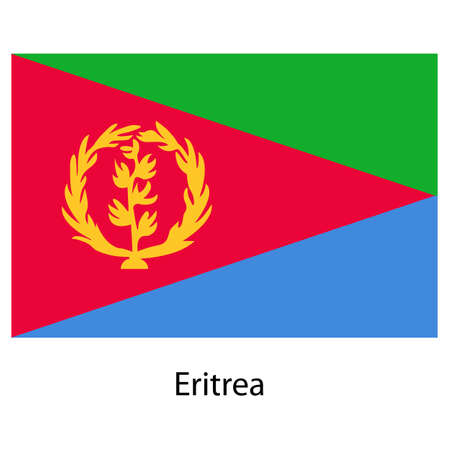 Flag  of the country  eritrea. Vector illustration.  Exact colors. の写真素材