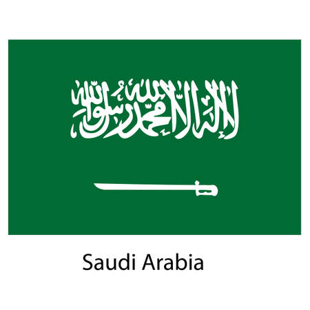 Flag  of the country  saudi arabia. Vector illustration.  Exact colors. の写真素材