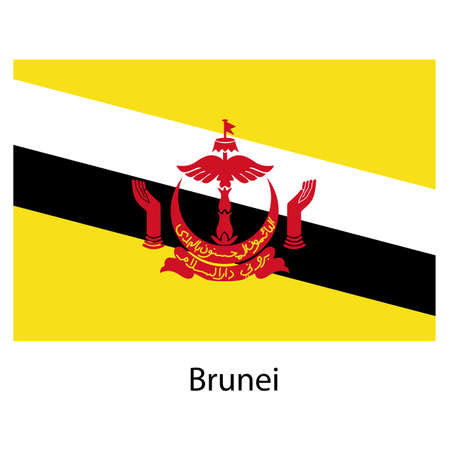 Flag  of the country  brunei. Vector illustration.  Exact colors. の写真素材