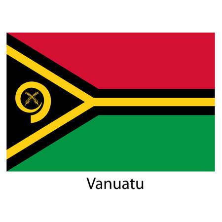 Flag  of the country  vanuatu. Vector illustration.  Exact colors. の写真素材