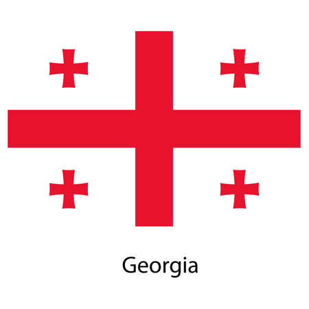 Flag  of the country  georgia. Vector illustration.  Exact colors. の写真素材