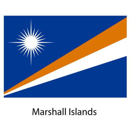 Flag  of the country  mashall islands. Vector illustration.  Exact colors. の写真素材