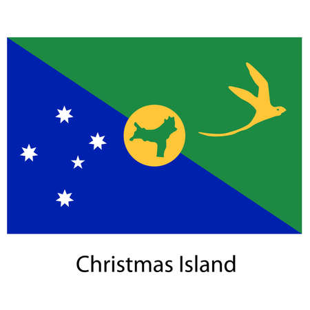 Flag  of the country  christmas island. Vector illustration.  Exact colors. の写真素材