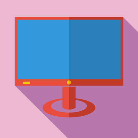 Modern flat design concept icon monitor  tv. Vector illustration.のイラスト素材