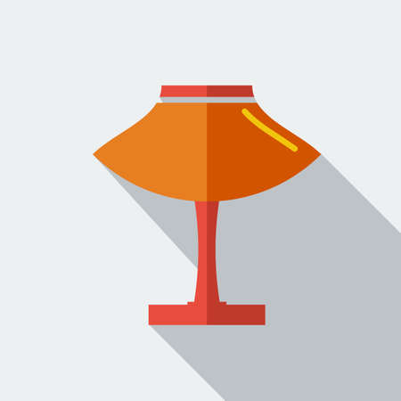 Modern flat design concept icon Table light lamp. Vector illustration.のイラスト素材