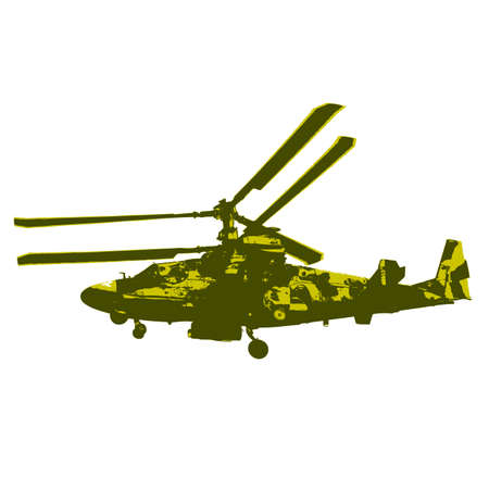 Russian helicopter. Vector illustration.のイラスト素材