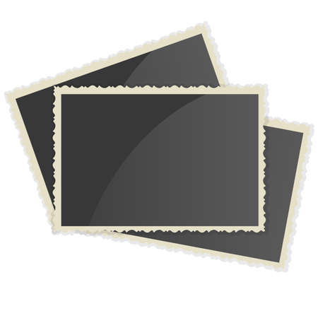 Retro Photo Frame   On White Background. Vector illustrationのイラスト素材