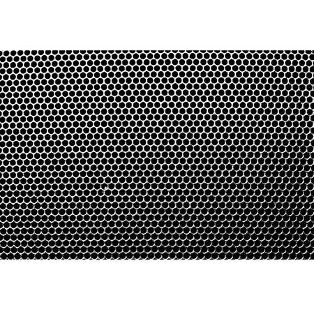 Metal holed grid background yellow hole. Vector illustration.