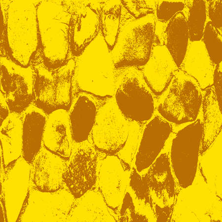 Ancient yellow stone wall  background vector illustratuinのイラスト素材