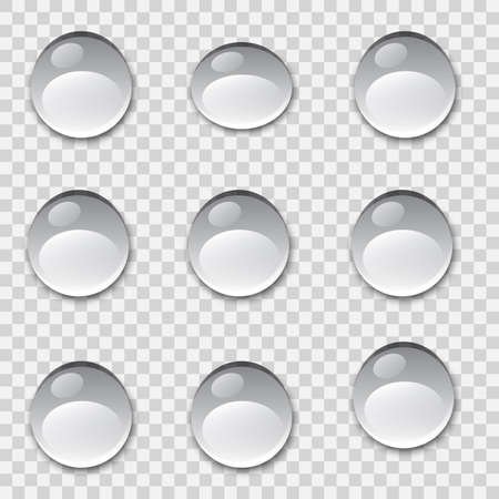 Set of water drops. Vector illustration.のイラスト素材