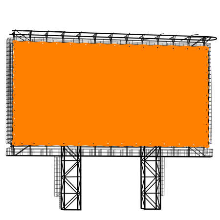 Silhouette of Steel structure billboard. Vector  illustration.のイラスト素材