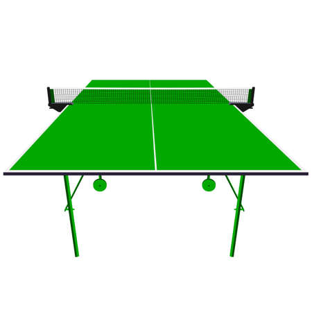 Ping pong green table tennis. Vector illustration.のイラスト素材