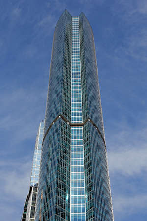 Modern buildings of glass and steel skyscrapers against the sky.の写真素材