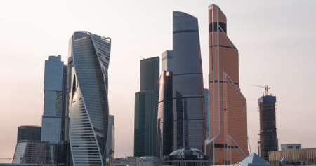 Moscow city (Moscow International Business Center) , Russia.の写真素材