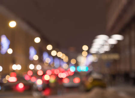 Light night at city bokeh abstract background blur lens flare.の写真素材