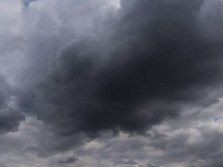 Gray and dark storm clouds before the storm.