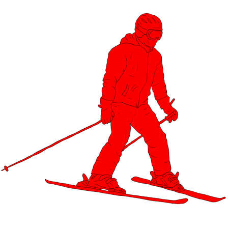 Sketches silhouettes snowboarders on white background illustration.のイラスト素材