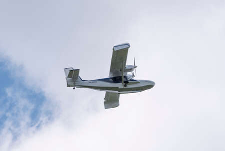 MOSCOW REGION, CHERNOE AIRFIELD 22 May 2021: airplane amphibious aircraft L-65 - Seagull the Sky...