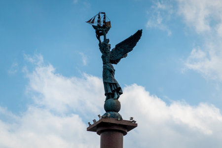 Novorossiysk, Russia - 18 August 2023 Column Sea Glory of Russia on embankment of Admiral Serebryakov.のeditorial素材