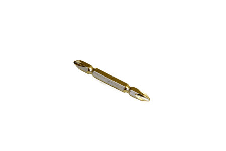 Screwdriver bit metal double sided isolated on white background.の写真素材