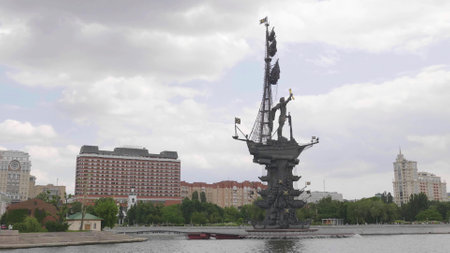 MOSCOW, RUSSIA - MAY 22, 2022: Monument to emperor Peter the Great, Moscow, Russia.のeditorial素材