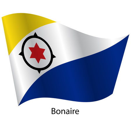 Flag of the country Bonaire on a white background.のイラスト素材