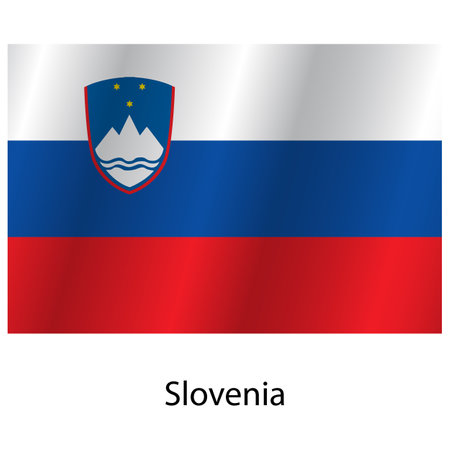 Flag of the country Slovenia on a white background.のイラスト素材