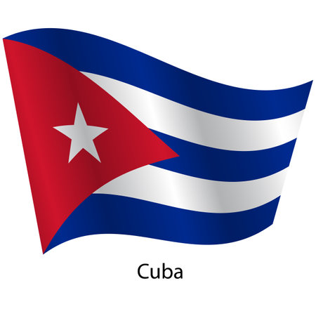 Flag of the country Cuba on a white background.のイラスト素材