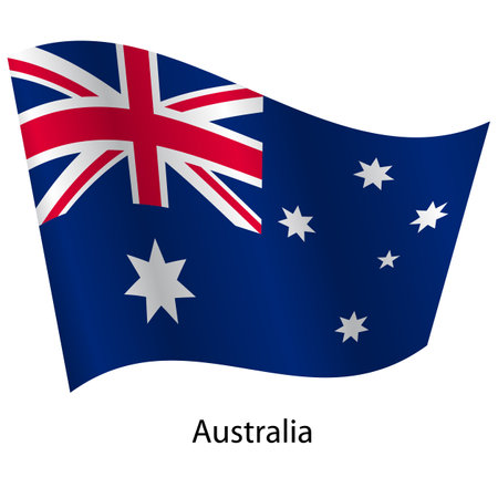 Flag of the country Australia on a white background.のイラスト素材