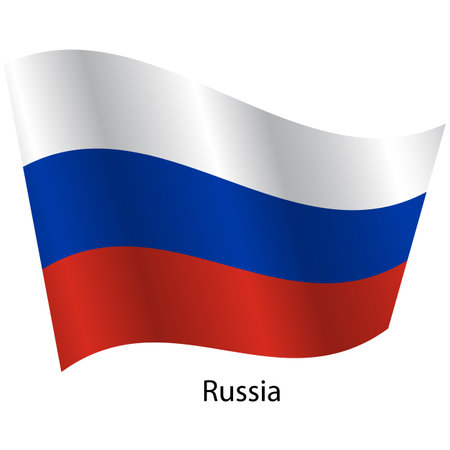 Flag of the country Russia on a white background.のイラスト素材