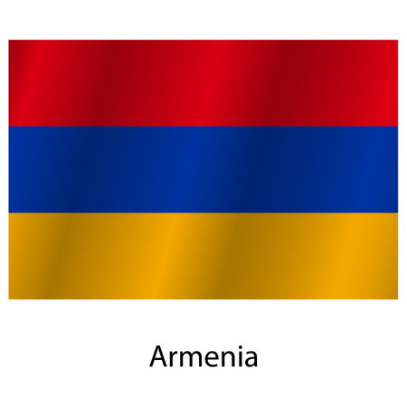 Flag of the country Armenia on a white background.のイラスト素材